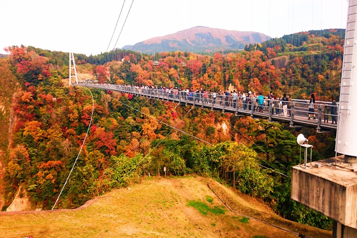 位於大分縣的九重夢大吊橋,是日本最高行人專用吊橋。 圖:九州觀光推進機構/提供