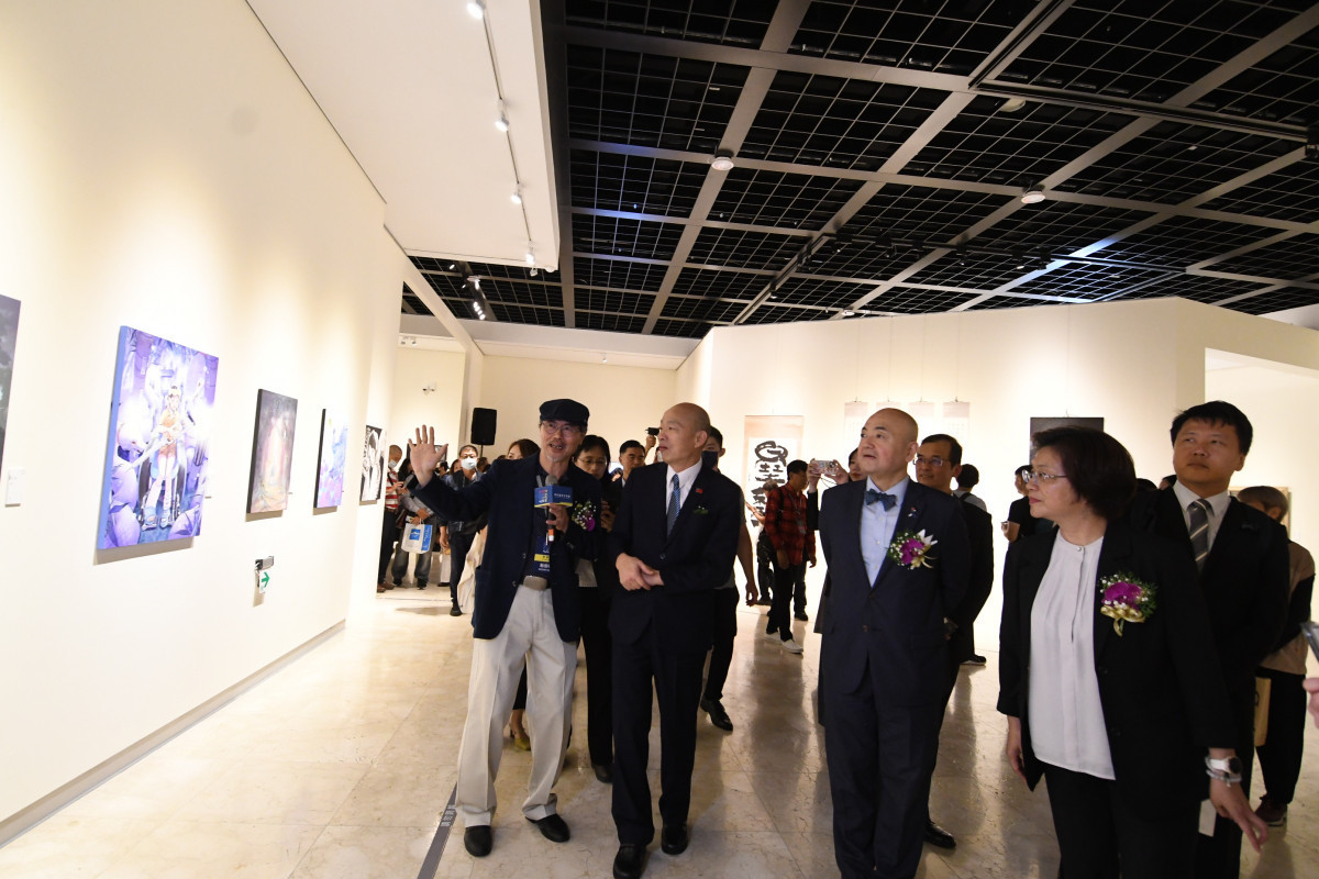 2024東亞藝術交流展彰化首展,立法院長韓國瑜參與盛會。圖/記者鄧富珍攝