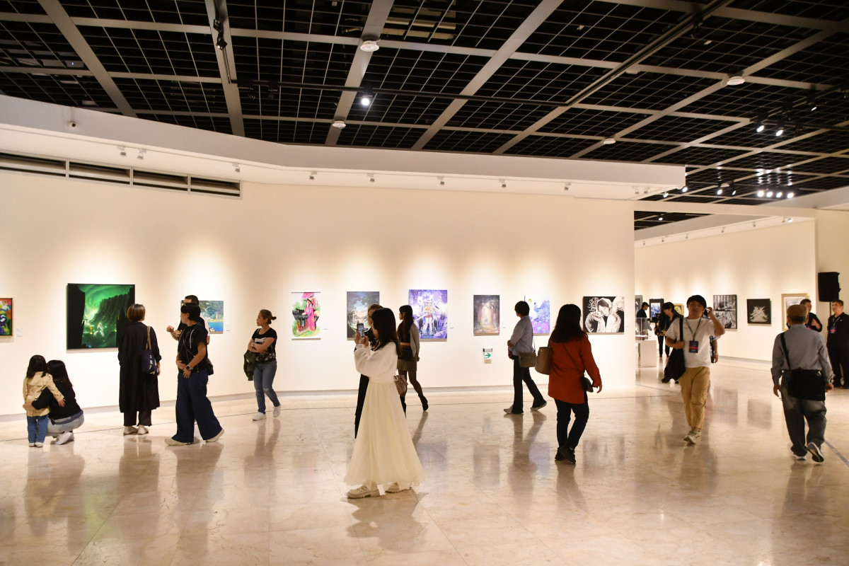 2024東亞藝術交流展彰化首展,16位國際藝術家參與盛會。圖/記者鄧富珍攝