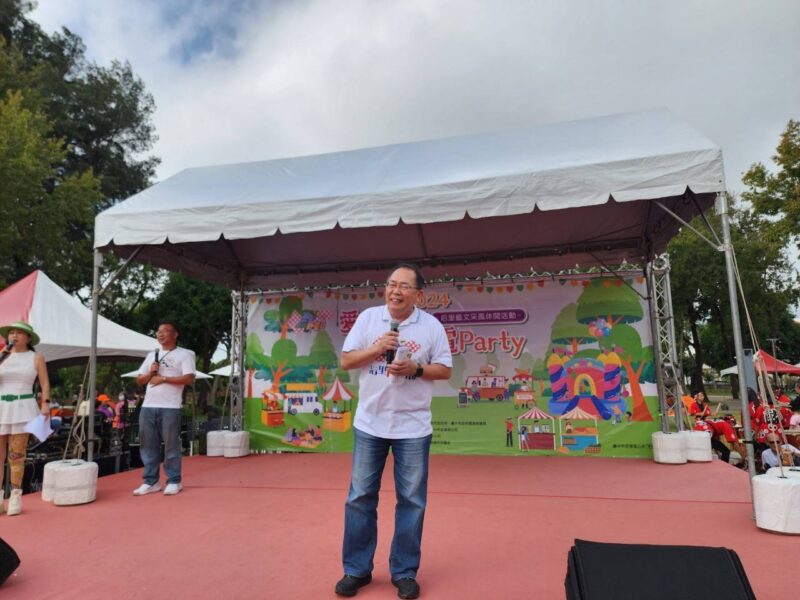 圖文:后里區長賴同一致詞。