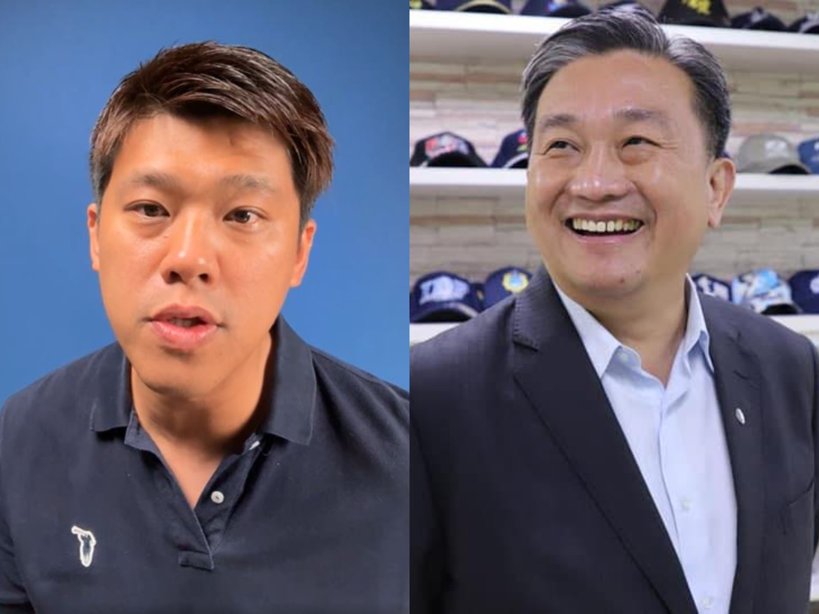 狗仔葛斯齊(圖左)再控立委王定宇(圖右)與女子暖昧對話,王正式提告。翻攝葛斯齊、王定宇臉書