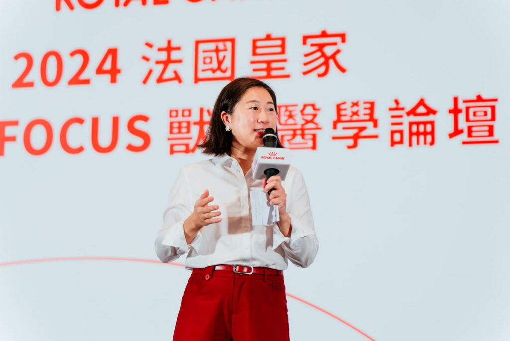 法國皇家台灣香港總經理張堇琪表示：「熟齡貓犬的精準營養與照護是目前急需重