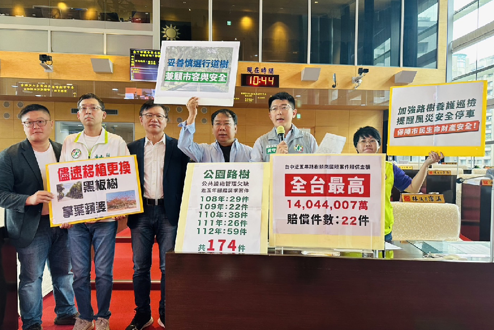 全台路樹國賠金額台中最高 藍綠議員籲改善、建設局引「光達技術」 250 全台路樹國賠金額台中最高 藍綠議員籲改善、建設局引「光達技術」 249
