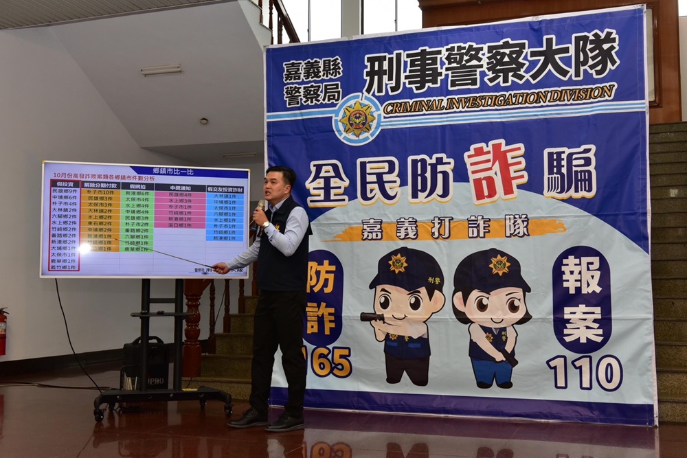 嘉義縣10月詐欺223件 民雄朴子中埔水上為高發4區 216 cnews204241112a03