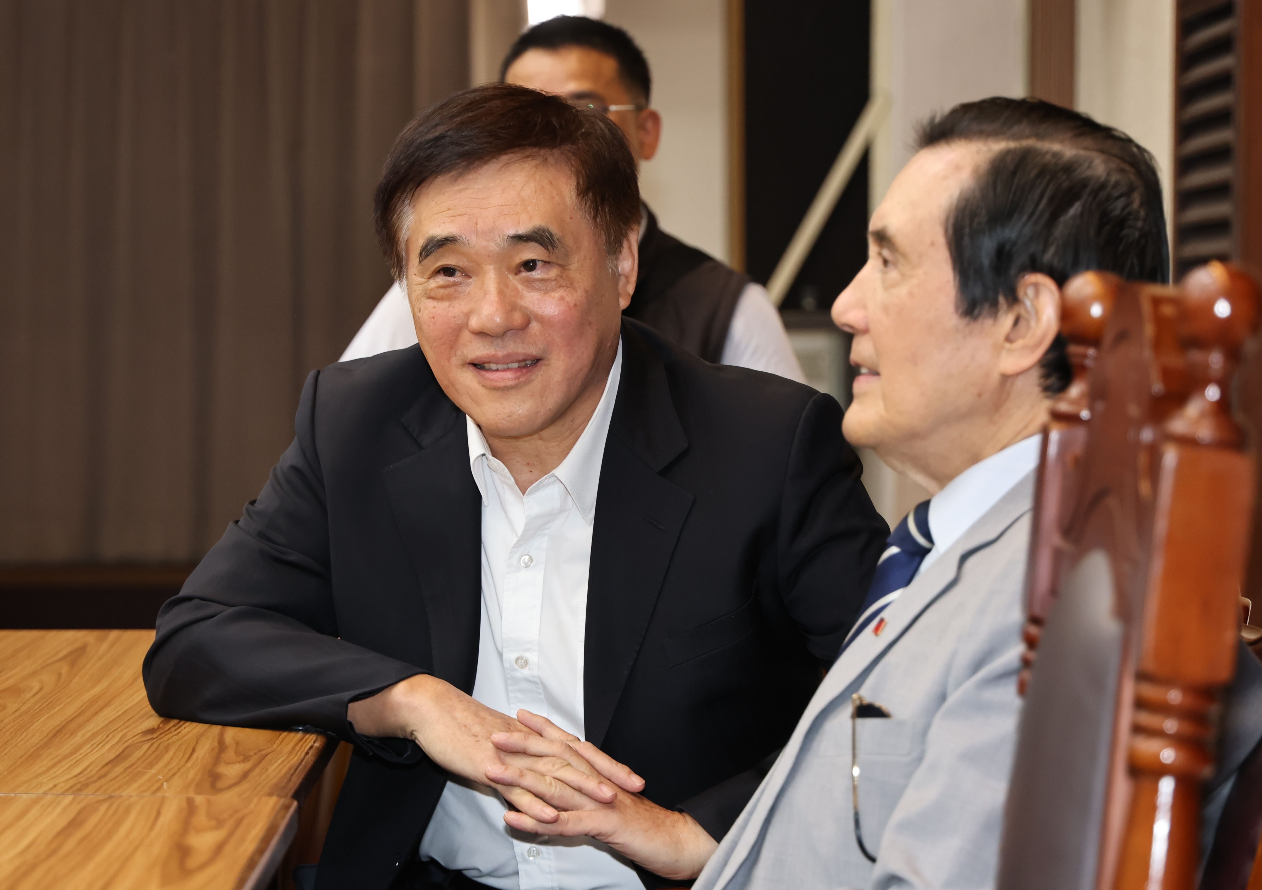 國民黨前副主席郝龍斌13日稱讚台中市長盧秀燕,是國民黨主席非常好的人選。資料照片/林啟弘攝