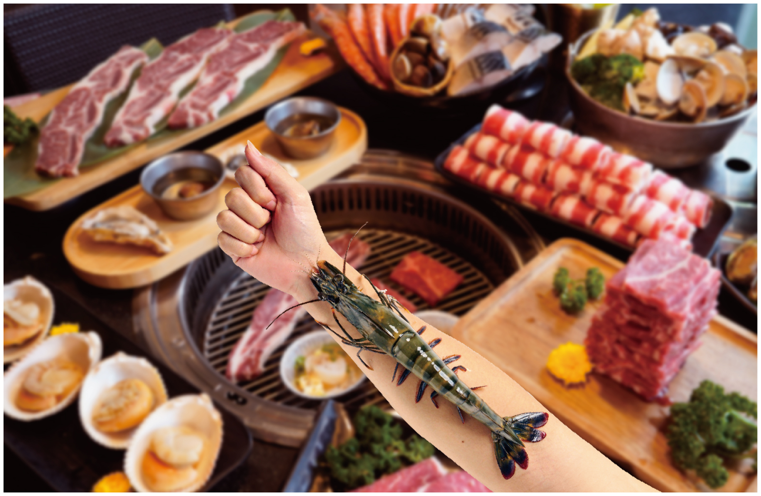 熊一燒肉巨大手臂蝦加價購99