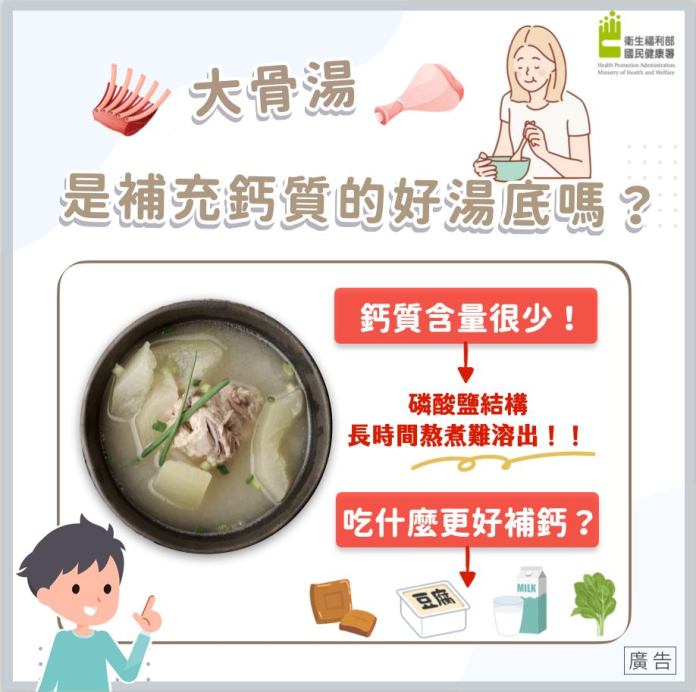 喝大骨湯補鈣?國健署:效果並不好 58 464322707 941027878046193 8687889273062220823 n