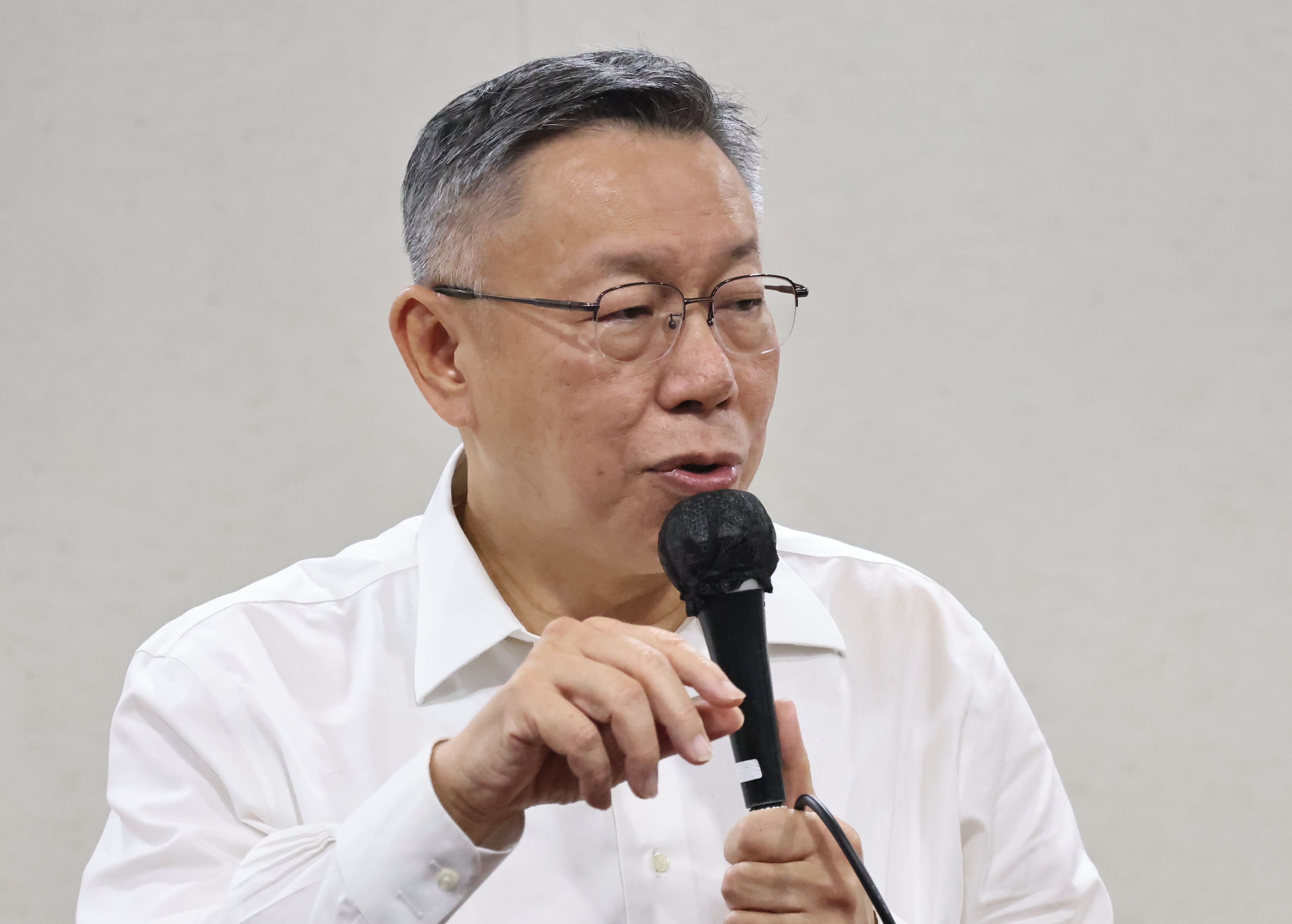 柯文哲今年8月29日曾開記者會說明政治獻金爭議。資料照片/林啟弘攝