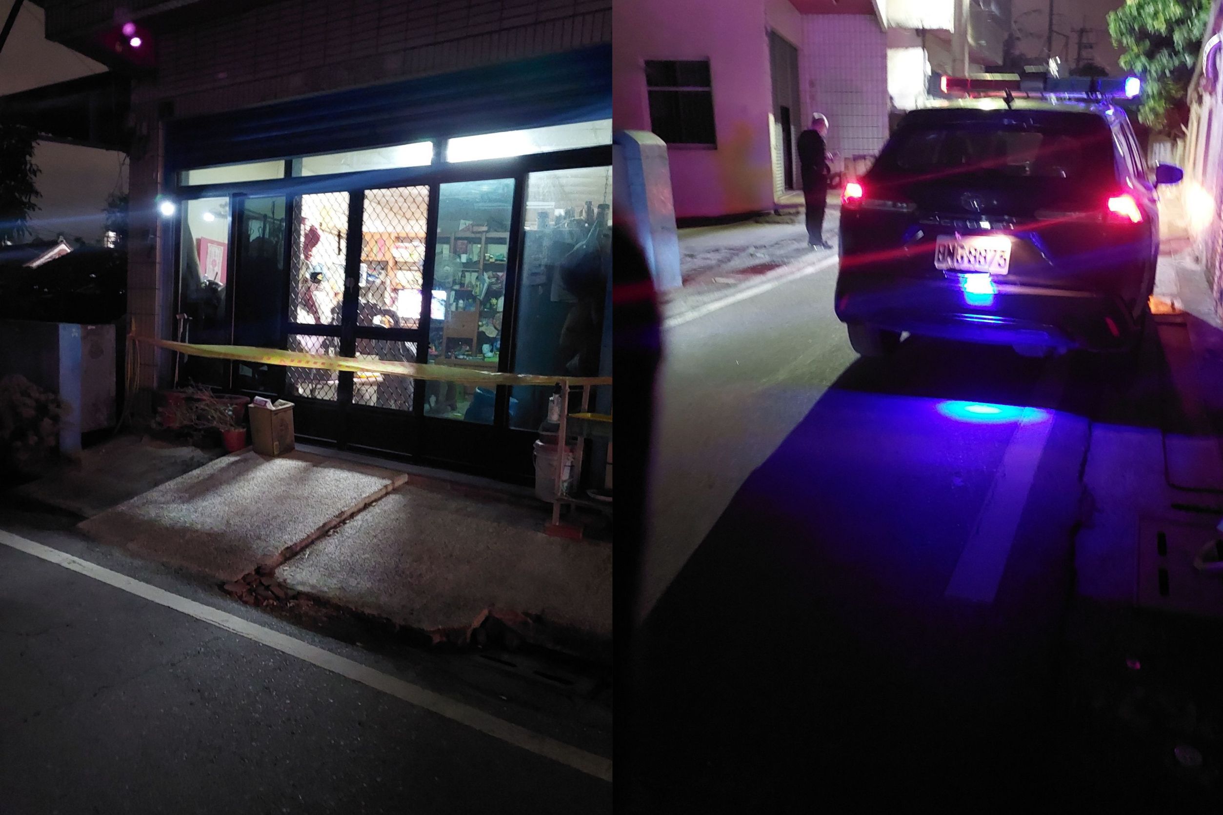 ▲二林鎮華崙里光復路一處民宅傳出凶殺命案，前妻用肉身保護女兒，結果遭殺害，送醫搶救仍宣告不治，警方封鎖命案現場。（民眾提供）