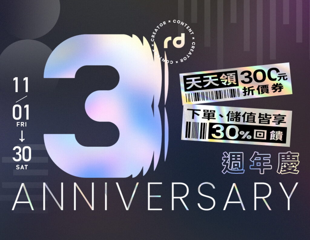「CxC創利市集」慶祝成立三週年,即日起至11月30日祭出多項優惠活動