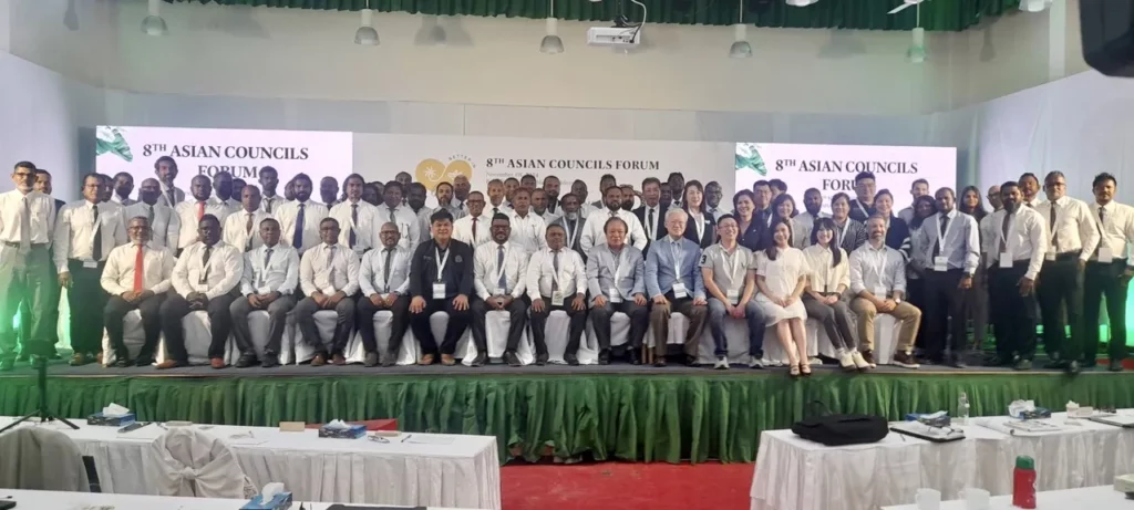 台灣、日本、菲律賓等創會國代表,與馬爾地夫地方議會協會(Maldives Local Councils’Association, MLCA)的議員代表共同討論、分享各國經驗