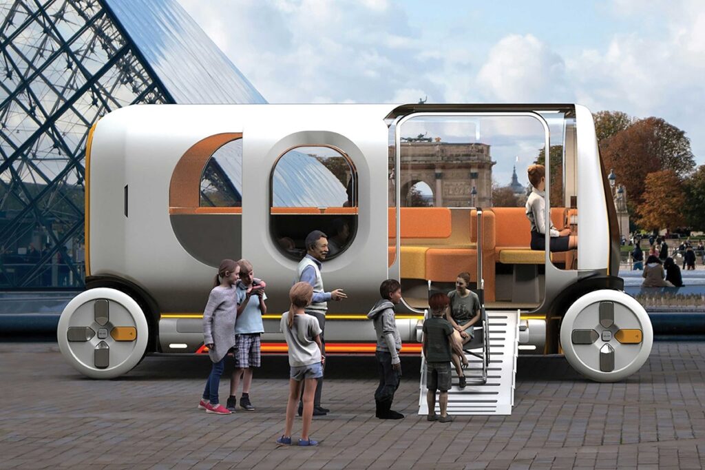 為縮短城鄉教育所設計的教育探索行動教室「EduVenture Explorer 教育探索車」(圖/東海大學提供)