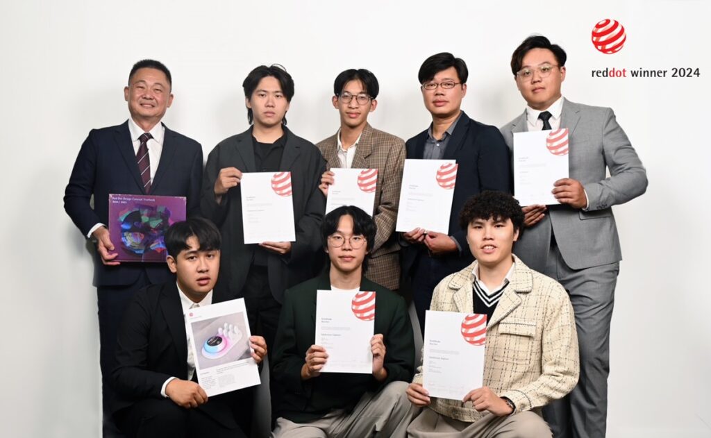 東海大學工設系師生團隊於「2024德國紅點設計概念獎」參賽,脫穎而出。(圖/東海大學提供)