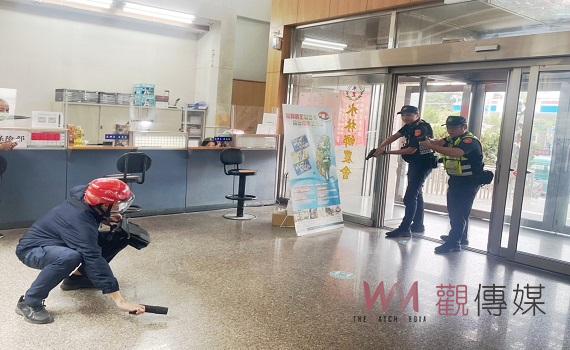 北港警結合水林鄉農會 防搶演練及防詐騙宣導