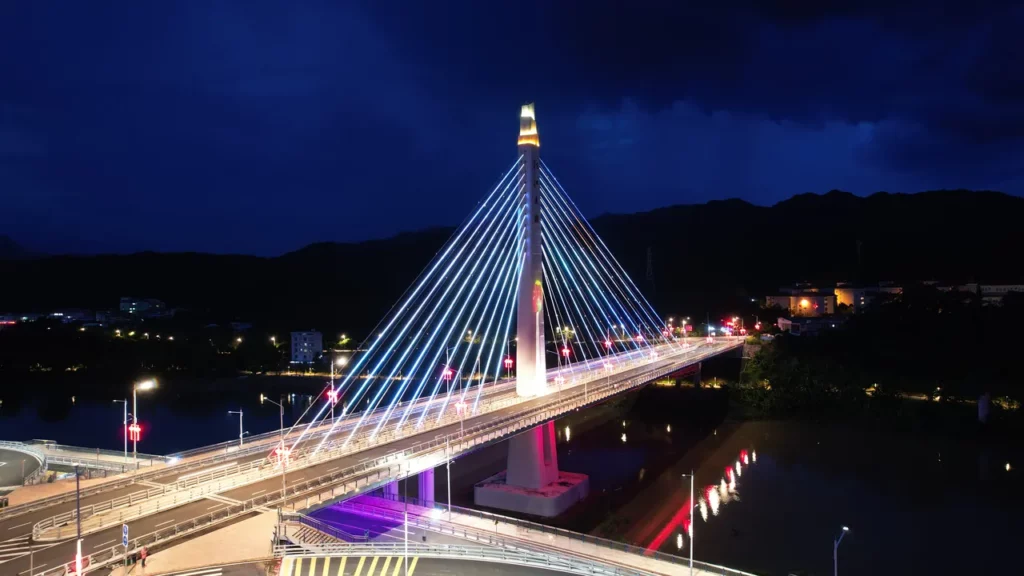 汀江大橋夜景