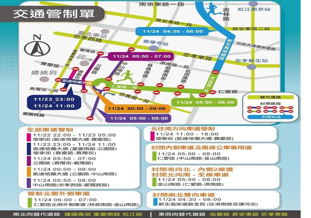 2024扶輪公益路跑週日登場 台北市警局公布交管措施 242 248241122a02