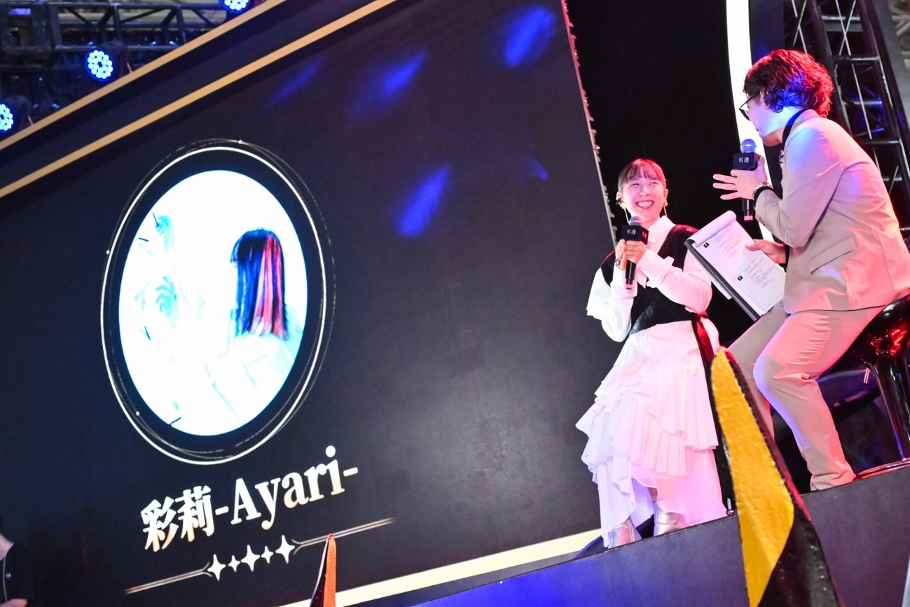 涂博惟旗下音樂創作者「彩莉-Ayari」在今年9月底的全球遊戲盛事-東京電玩展登台演唱,收獲好評。(圖/零壹壹貳娛樂提供)