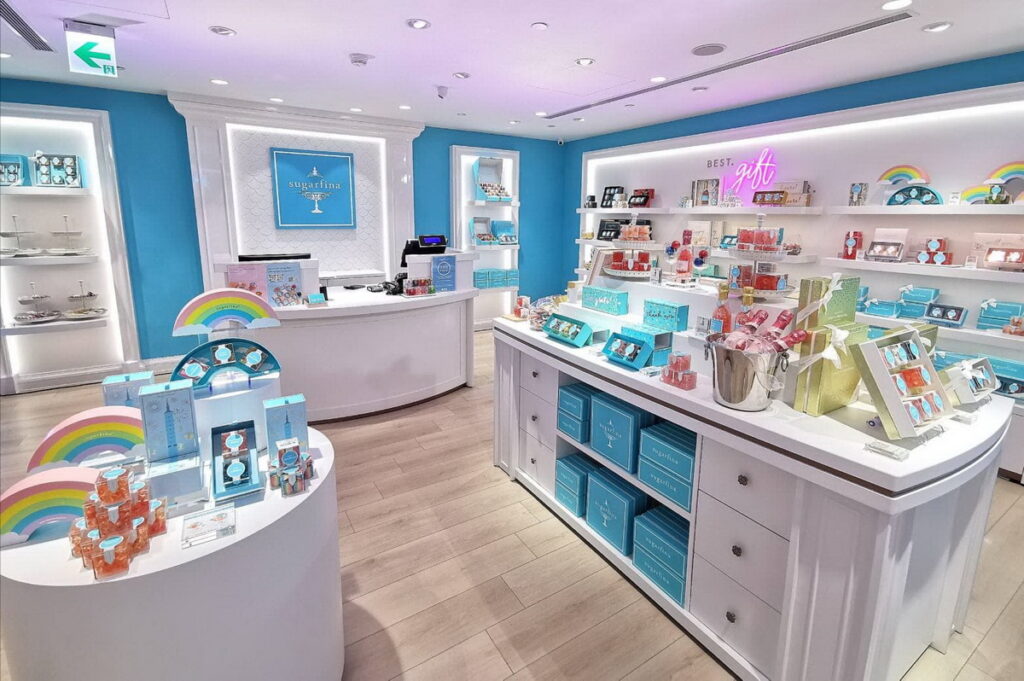 SUGARFINA® TAIPEI 101 TAIPEI 101 購物中心 B1 32 櫃商品陳列。