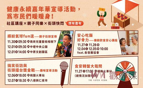 桃園12/14舉辦桃食安心健康永續嘉年華 體驗學習知識品嚐美食