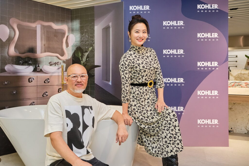 KOHLER為慶祝新光三越A9館開幕,特別邀請品牌好友-趙小僑與劉亮佐現身站台。