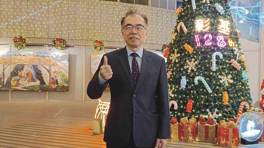 ▲陳信良總幹事表示，願主施恩賜福彰基醫療體系，也願上帝將恩典、智慧、力量及能力賜予彰基醫療團隊。（彰基醫院提供）