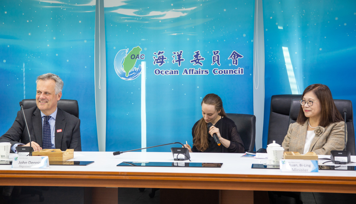 英辦事處代表鄧元翰及太空總署訪團拜會海洋委員會 管碧玲：期強化海洋合作永續發展