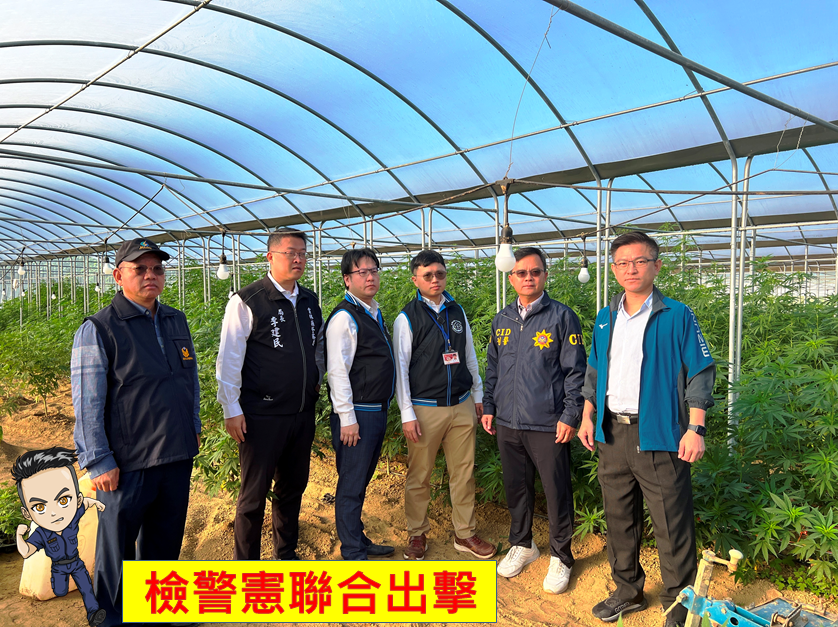 雲林檢警憲破獲溫室大麻製毒場。(圖/記者葉子綱翻攝)
