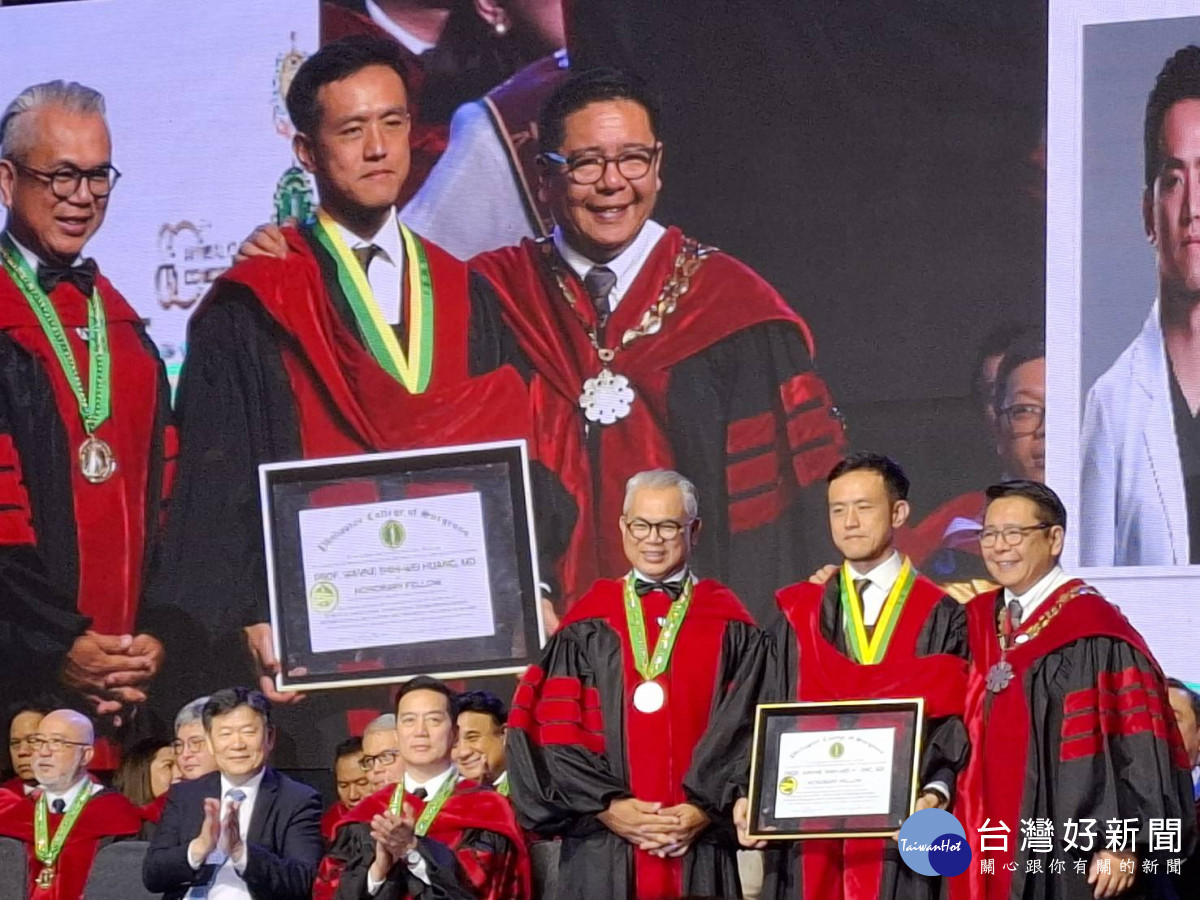 秀傳亞洲微創手術訓練中心院長黃士維獲頒菲律賓外科醫學會國際榮譽會員。圖／傳醫院提供