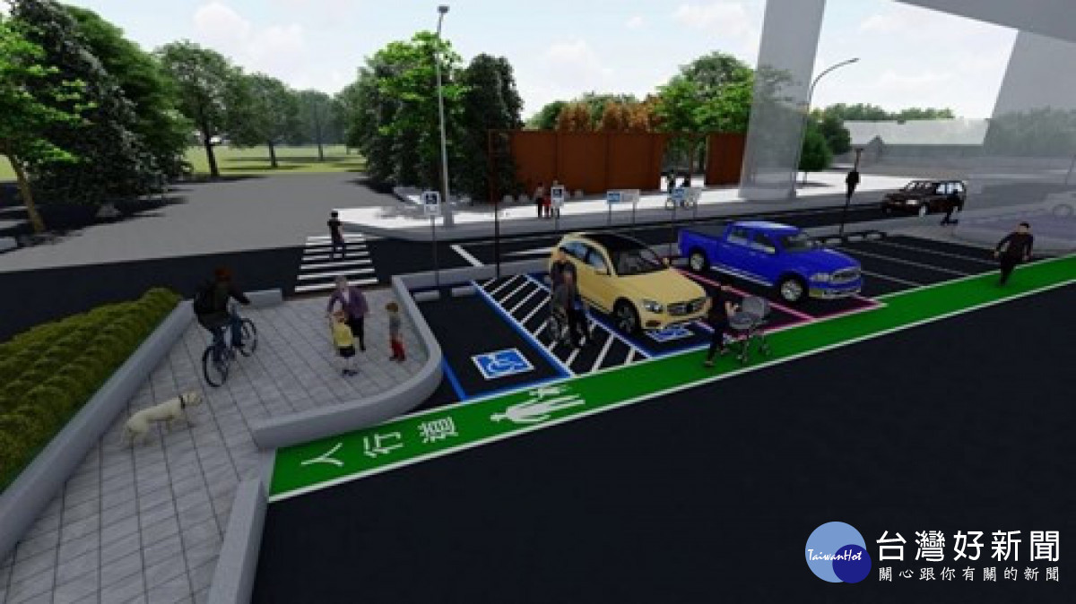 東后豐自行車道起點新設停車場3d模擬圖