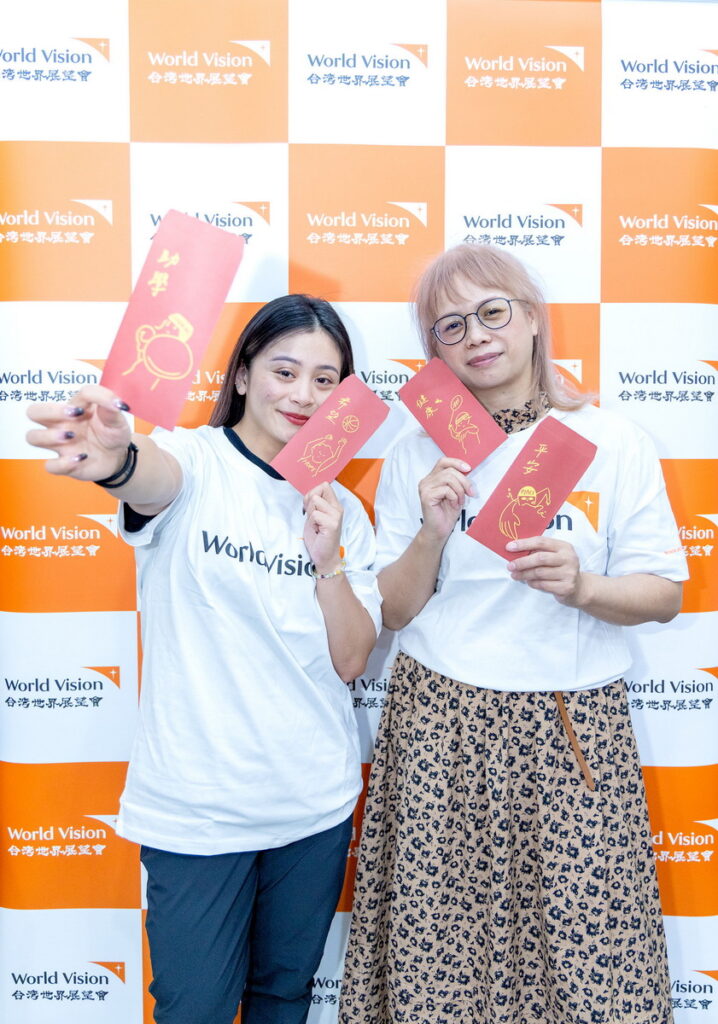 展望會自立青年奧運選手「舉重精靈」方莞靈、魯娜媽媽以自身故事勉勵資助童,呼籲面對逆境保持永不放棄的精神。(台灣世界展望會提供)