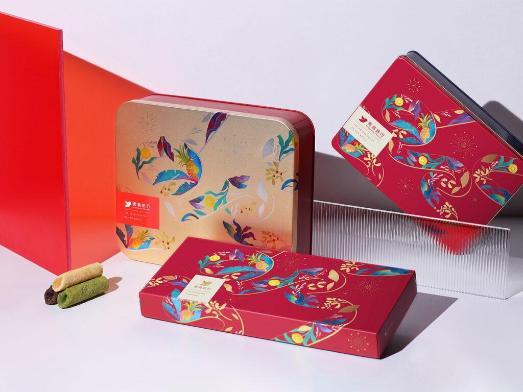「青鳥旅行」「春舞金燦」春節禮盒,融入設計美感與味蕾享受,讓送禮者的體面與心意全面升級。