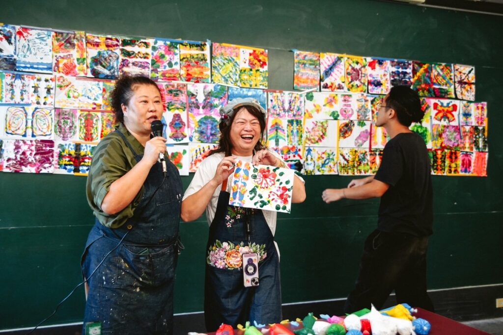 東海大學美術系實踐「大學社會責任」辦理「藝術共創工作坊」。(圖/東海大學提供)