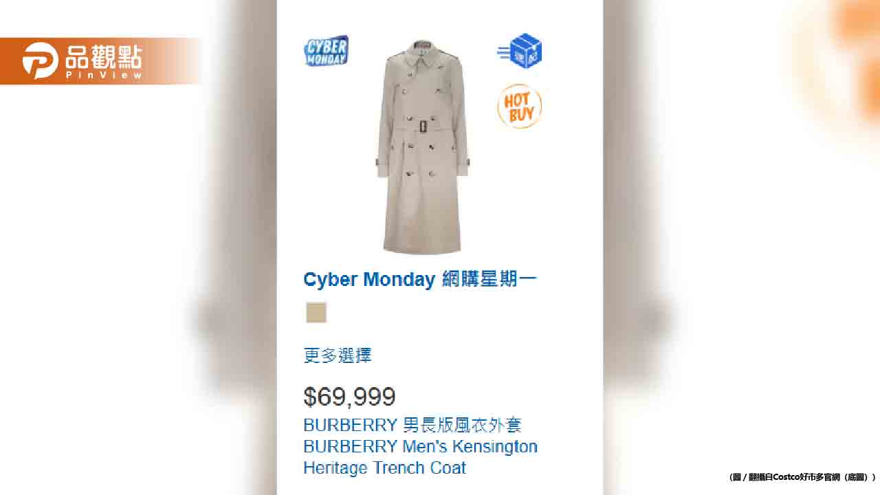 好市多驚現「近7萬元名牌風衣」隨便放!網笑:看起來像699