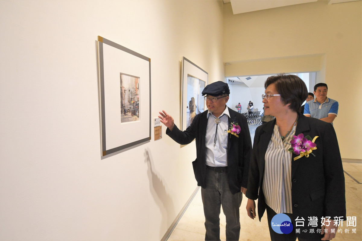 彰化縣美術家接力展114棒謝政憲眼中的彰化水彩個展即日起展出。圖/記者鄧富珍翻攝