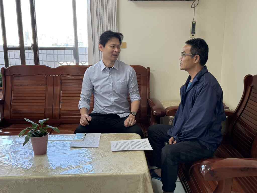 林清豐呼籲鄉親慎防高發詐騙。(記者廖承恩翻拍)