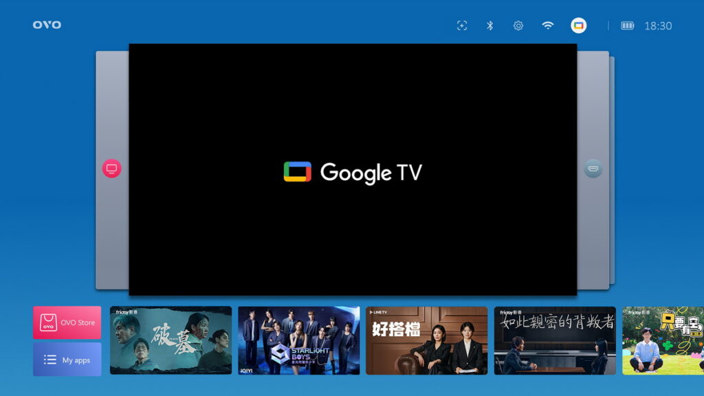 OVO+Google TV 雙系統整合 開機看免費第四台、Google TV