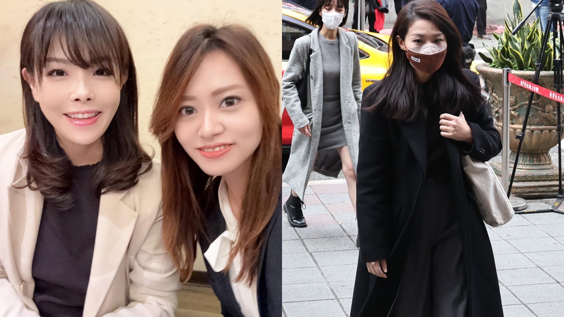 新竹市民政處長施淑婷13日曬與高虹安的合照(左),高虹安換新髮型,與過去幹練的形象(右)大相徑庭。翻攝施淑婷臉書、資料照片