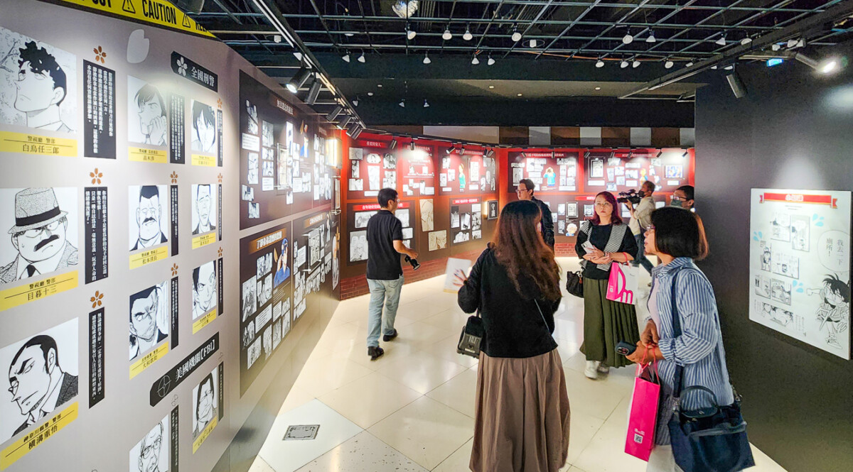 ▲名偵探柯南連載30週年紀念展在高雄夢時代八樓展出。（圖/記者黃淑貞攝）
