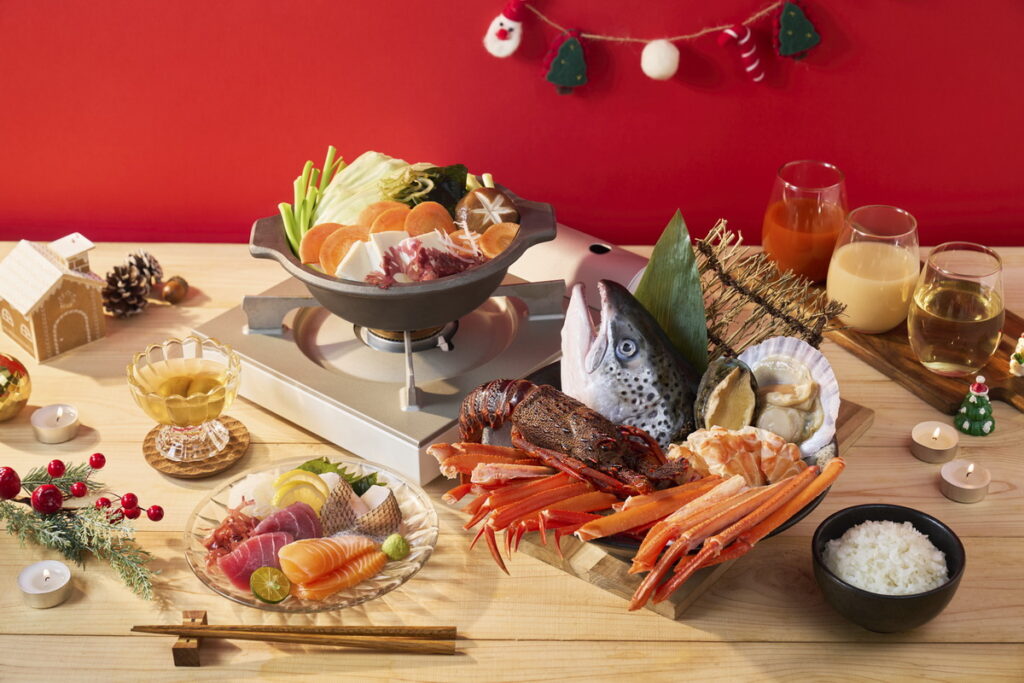 若櫻壽司限時推出「寒冬聖誕套餐」,搭配高級新鮮食材,如龍蝦、鮑魚等海鮮,即日起至2025年1月1日,每人999元