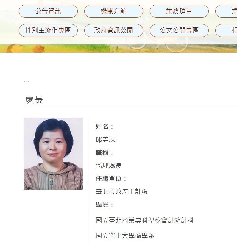 台北市主計處長鄭瑞成涉霸凌遭拔官 網站已換代理處長邱美珠 216 台北市主計處長鄭瑞成涉霸凌遭拔官 網站已換代理處長邱美珠 215