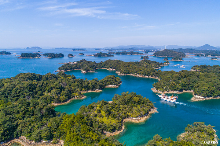 九十九島是世界最美海灣俱樂部成員之一,由大大小小約208座島嶼組成。 圖:長崎縣觀光連盟/提供