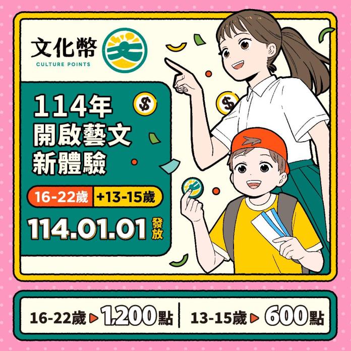 文化幣明年擴大加碼!這類人元旦起爽拿600點 61 72e6af92 e22b 4299 87ac caf60e21e664