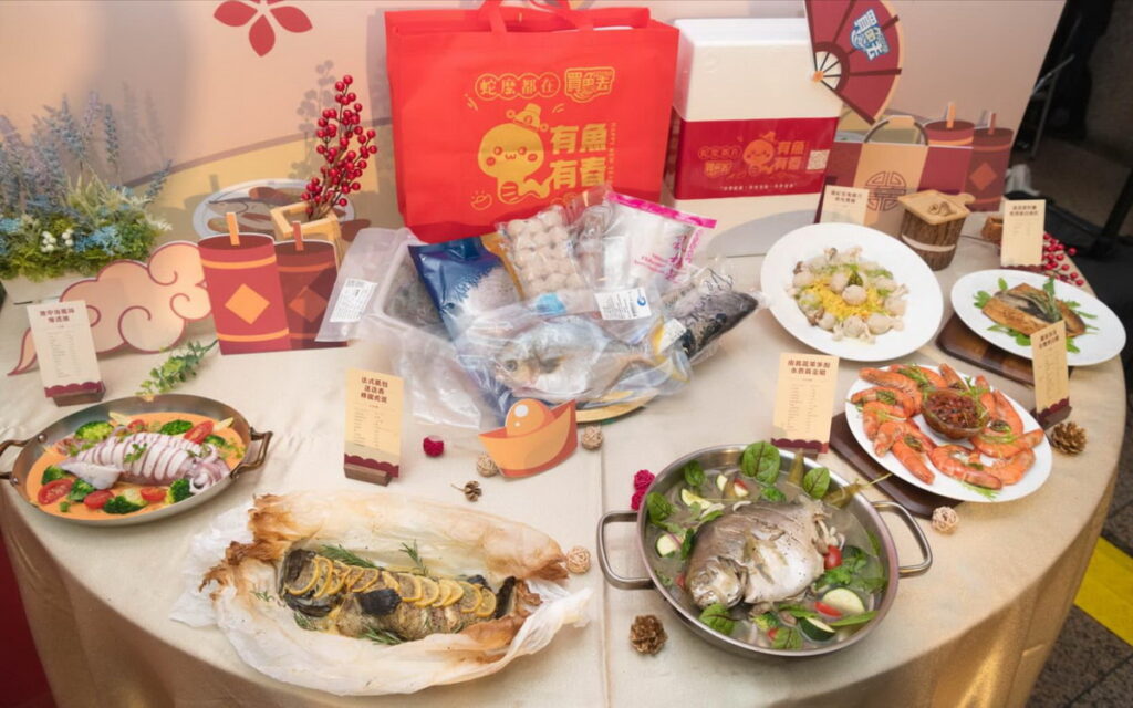 現場料理展示。