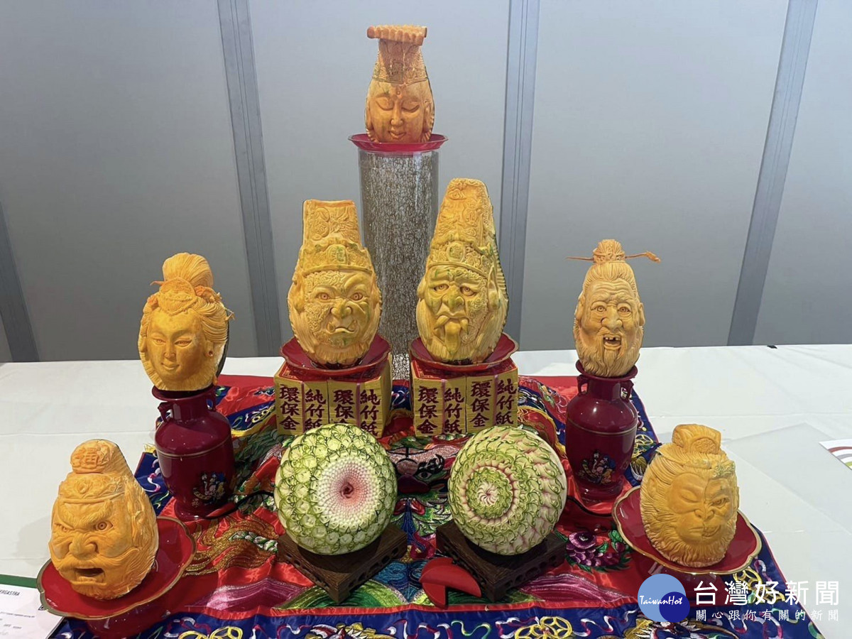 弘光科大學生王宥翔奪得「2024 IKA奧林匹克廚藝競賽」特金金牌作品。(弘光科大提供)