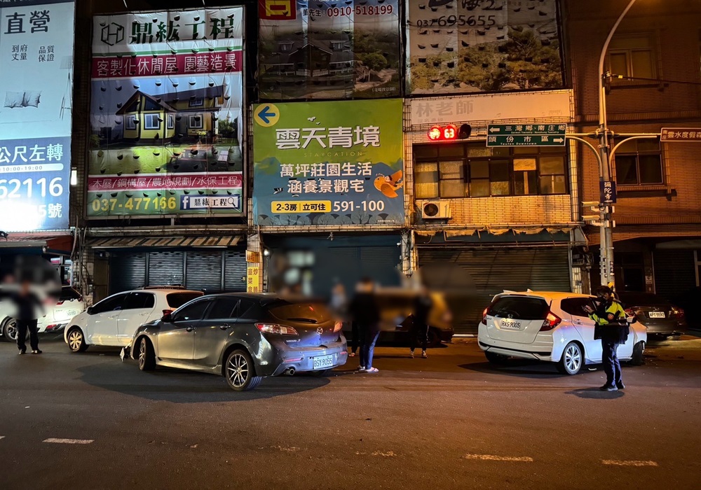 深夜駕車追逐自撞電線桿 苗栗警查獲毒咖啡彩虹菸送辦 235 248241223a07