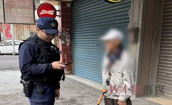 8旬翁佇立寒風中 熱心民眾與臺西警助他平安回家