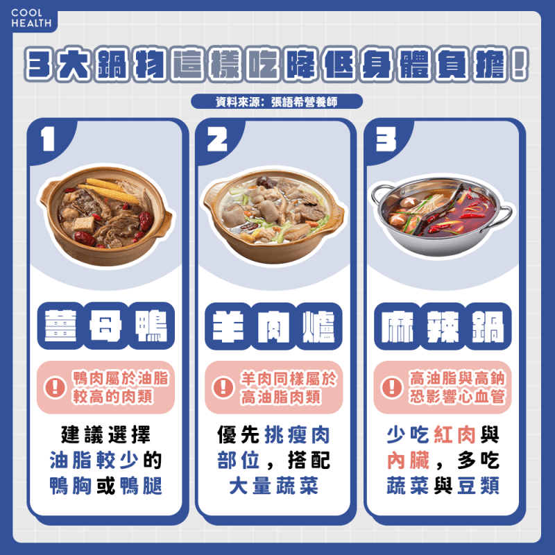 台人最愛3大進補鍋物  這樣吃降低身體負擔 