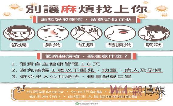 桃園首例境外麻疹病例 衛生局立即啟動防治措施