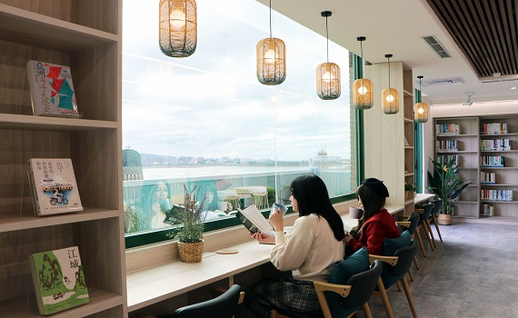 新北市圖淡水分館重新開館 閱讀、賞景、看夕陽多重享受