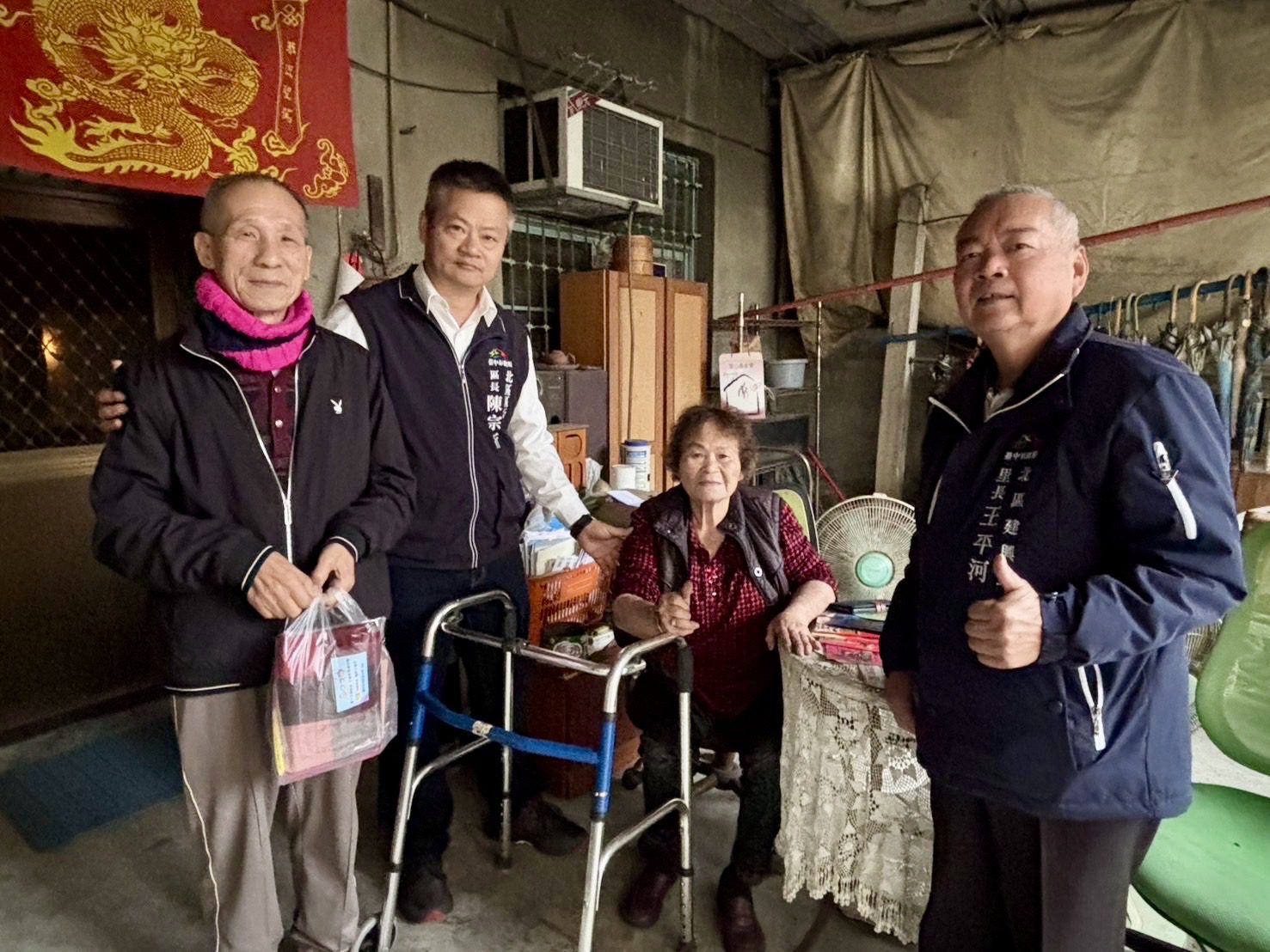 中市各區公所低溫關懷服務送暖獨老及弱勢族群 民政局長:感謝讓台中更美好